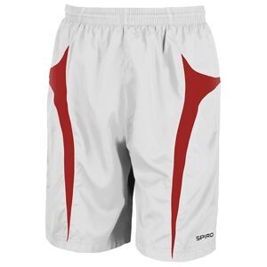 Spiro Mens Micro-Team Lightweight Athletic Sports Running /Training Shorts / Whi
